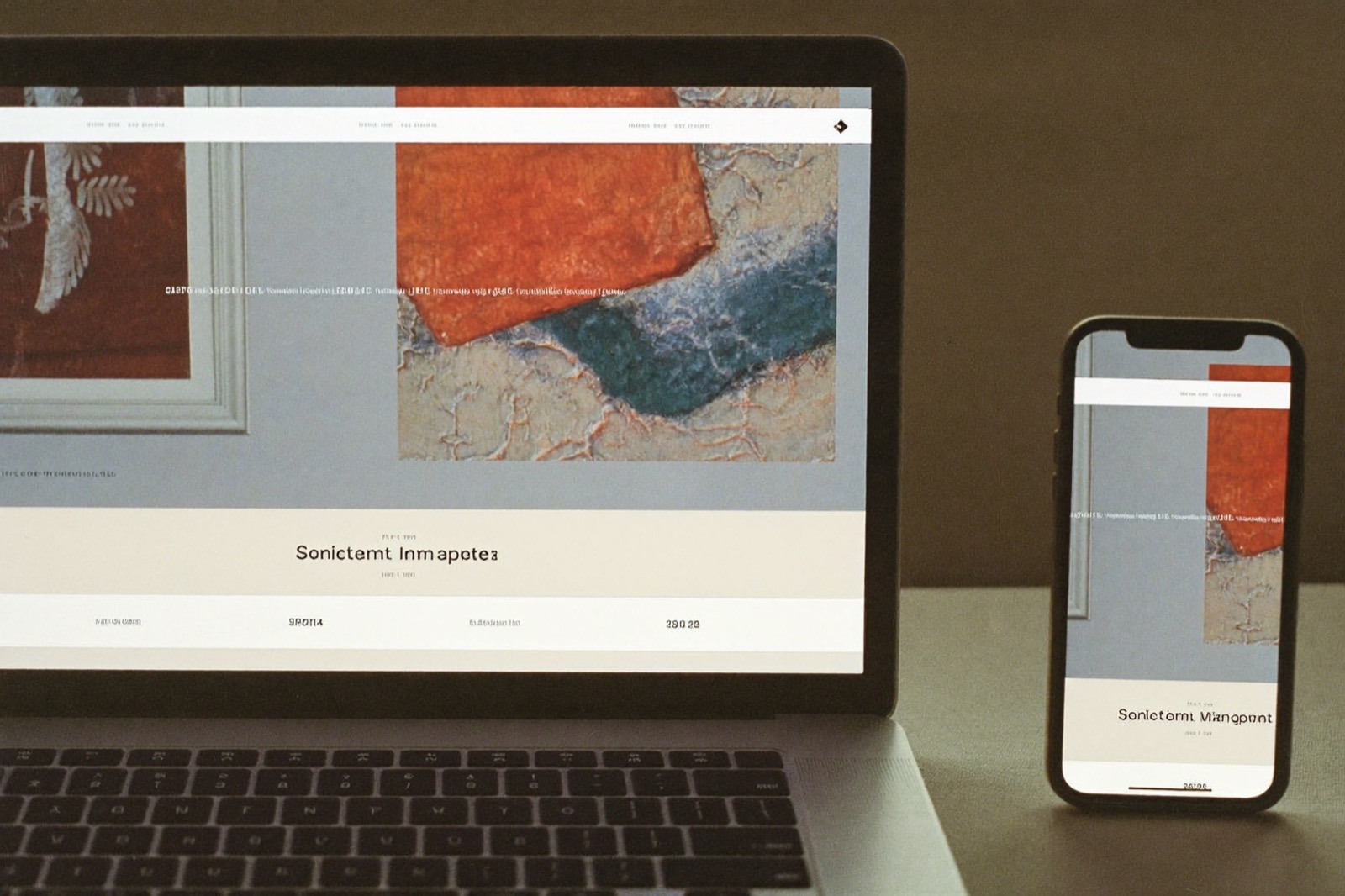 Website auf Laptop und Smartphone